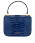 Crocodile Print Top Handle Bag, back view